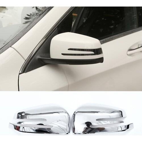 2pcs Closs Chrome Car ABS Side Rearview Mirror Cap Cover Trim for Mercedes benz GLA C GLK GLA 2010-2016 GLE GLS Class 2015-2017
