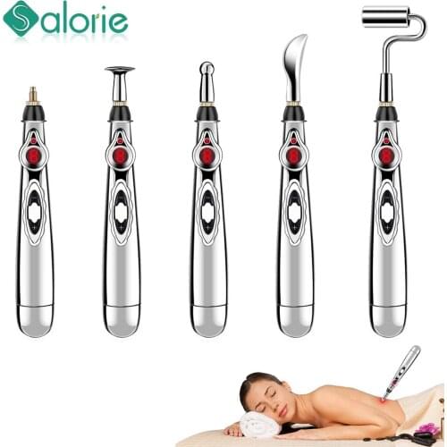 5 in 1 Body Massager Electronic Acupuncture Pen Multi-Function Massage Pen for Pain Relief Meridian Energy Pain Therapy Device