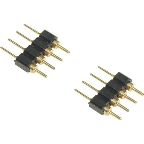 4 Pin Male to Male Adapter Plug Connector for RGB 3528 5050 LED Strip Light