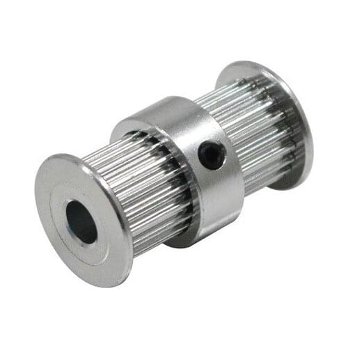 5pcs/lot New GT2 pulley type double head GT2 20 teeth bore 5mm/8mm width 10mm timing pulley For 3D printer with