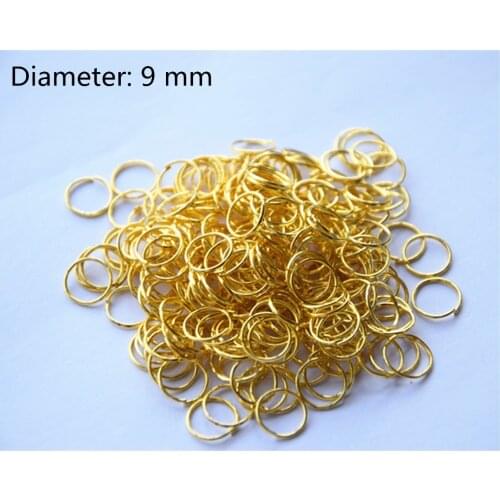 9MM 500PCS Opening Jump Rings Beading Handemade Jewelry Making 18KG Yellow Gold Filled Components Gold Jump Rings