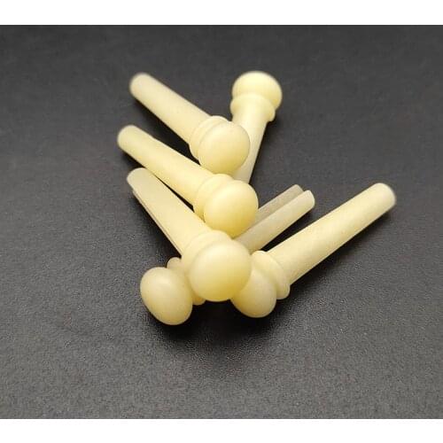 6pcs Real Bone Acoustic Guitar Bridge Pins Original Bone Bridge Pin for Folk Guitar Replacement Parts Guitar Accessories
