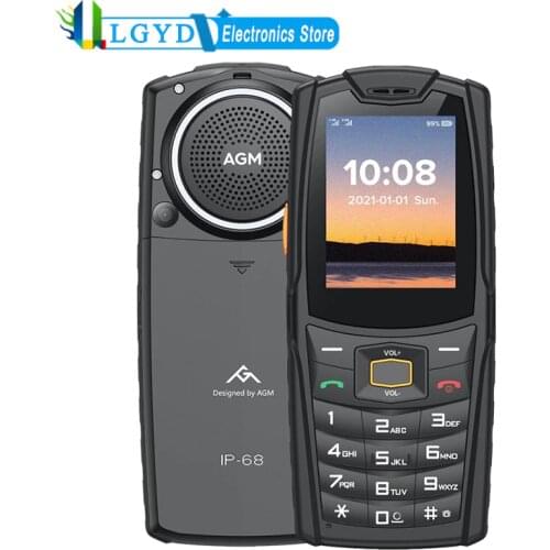 AGM M6 4G Rugged Phone IP68/ IP69K/MIL-STD-810G Waterproof Dustproof Shockproof 2500mAh Battery 2.4 inch Network: 4G BT FM Torch