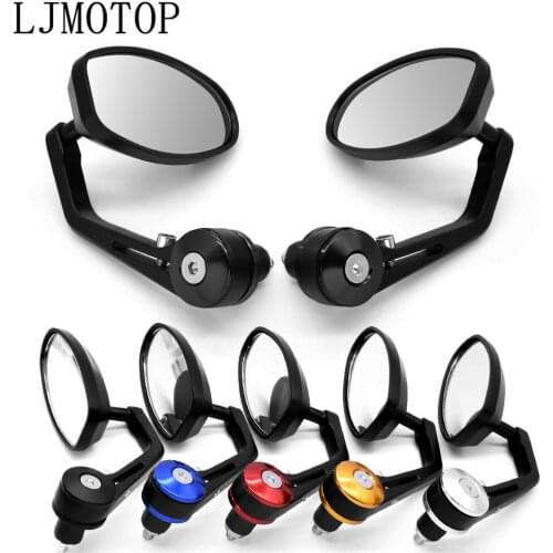 For Honda CB190R VT1100 GROM MSX125 forza 300 CB650R 7/8" 22mm Motorcycle Mirror Handle Bar End Rearview Side Mirror White Glass