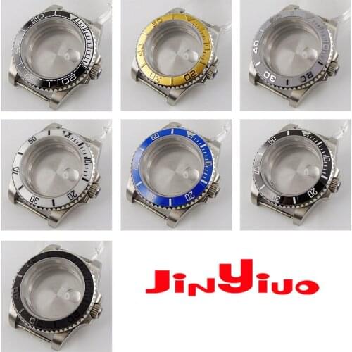 40mm Sapphire glass ceramic bezel 316L stainless steel Watch Case fit Miyota 8215 ETA 2836 movement