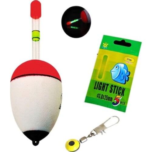 30g eva float fishing trackle with swivel and Luminous stick product all for fishing accessories suppliers 1set