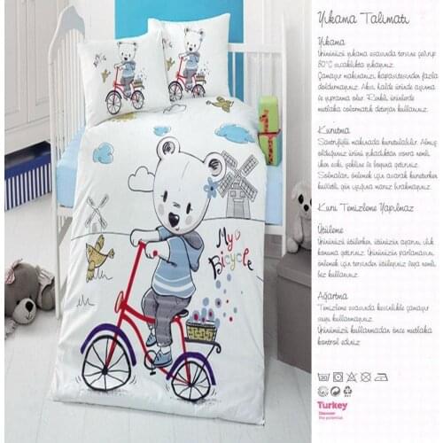 Bicycle Pattern Male Baby Duvet cover set
