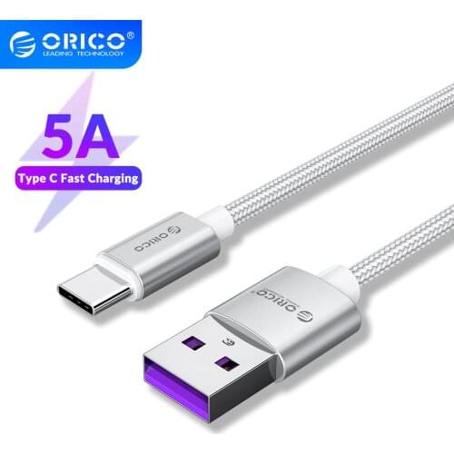 Orico 5A USB Type C Cable for Huawei Mate 20 10 Pro P30 P20 Mobile Phone USBC Fast Charging USB-C Quick Charge Cable for Xiaomi