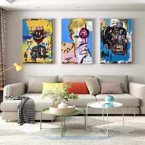Canvas Painting Posters And Prints Pictures On The Wall Jean Michel Graffiti Modern Artist Abstract Decorative Home Decor Plakat
