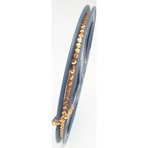 12pcs length 95meters per reel Golden Color 5mm Sequins reel for automatic embroidery machine garments accessories