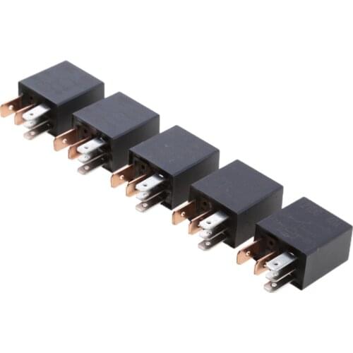 Micro Relay 30A 5 Pin Automotive Relay Switching Car Bike Boat, 5x