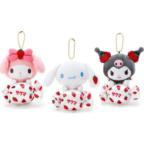 New Strawberry Candy Bunny Rabbit Dog Plush Kids Stuffed Animals Toys For Children Gifts