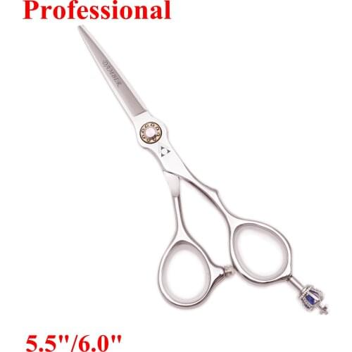 50Pcs 5.5 6.0 Crown Tails Hair Cutting Scissors Professional High Quality Barber Hairdressing Hair Scissors 440c Japan 9020