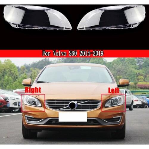Front Headlamps Glass Headlights Shell Cover Transparent Lampshades Lamp Shell Masks Lens For Volvo S60 2014-2019
