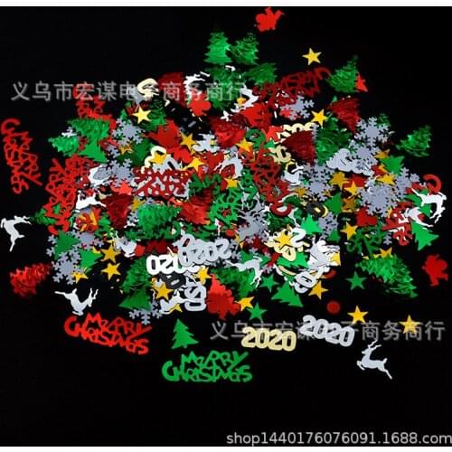 2020New years Christmas/Merry Christmas/15 grams Sequins PVC Flat for DIY Card Making Craft Color Collection