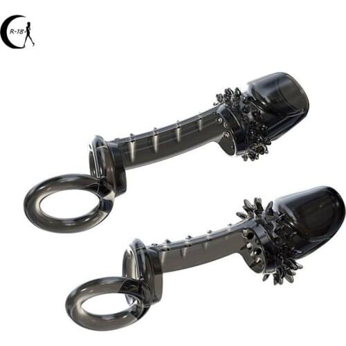 Tight Solid Egg Prickly Crystal Case Wolf Tooth Sheath Case Beam Fine Case suo jing Case Silicone Cover Case Adult Toy Sex