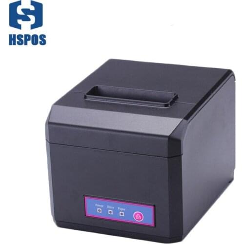 Pos thermal 80mm receipt printer usb serial lan interfaces POS ticket printer with auto cutter 100-240V power