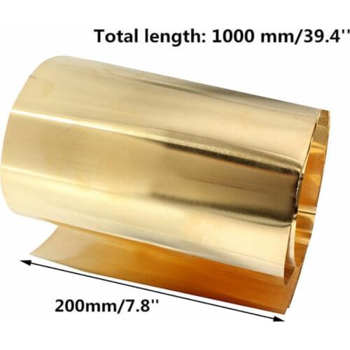 Thickness 0.1 mm *Width 20mm *1m/roll of thin brass plate with gold film wire brass foil plate jewelry making DIY