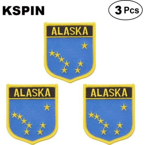U.S.A Alaska Shiled Shape flag patches national flag patches for Cothing DIY Decoration