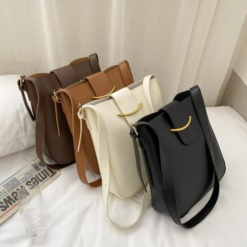 Retro PU Leather Messenger Bag Fashion Ladies Solid Color Cross Body Bag Women Daily Handbags Dressing Decoration