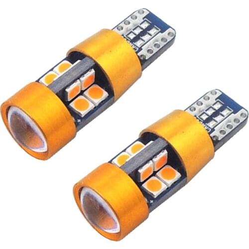 2Pcs/Set T10 Amber Car Position Parking led lights 168 194 2825 W5W 19SMD LED Light Bulb car products
