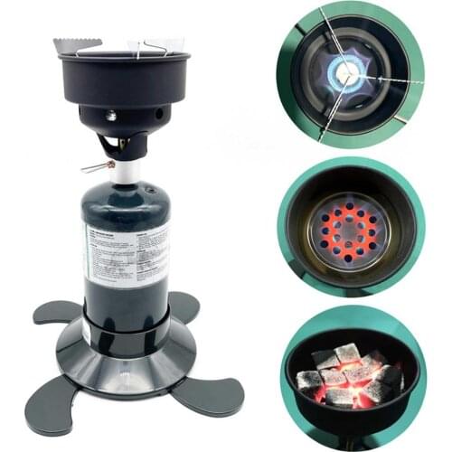 Picnic Ultralight Smokeless Cooking Gas Burner Stove Furnace Practical Outdoor Camping Propane Cylinder Carbon Heating Gas Stove