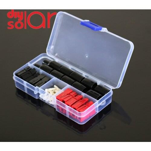 Box Packing 10Pairs 30A PP30 PP45 Power Connector Plug Red Black PP30 with 10PCS FR PVC Cover Flame Retardant Sleeve 30A 45A