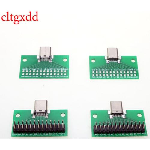 TYPE-C USB connector Female Double Row Straight Pin Male Double Row Straight Pin Adapter Connector Welding Converter Test Board