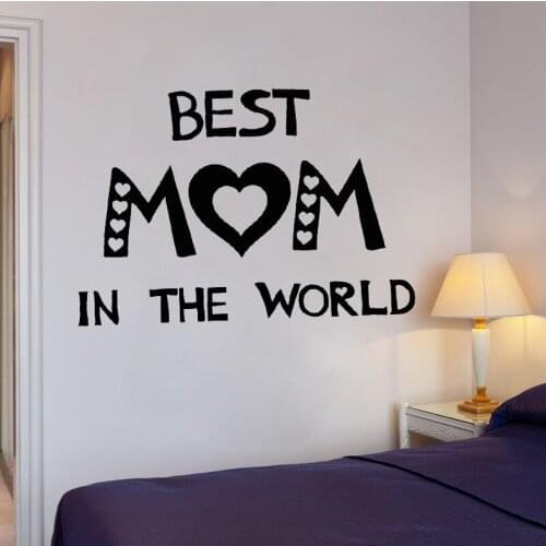 Parents Vinyl Decal Quotes Mom Gift Wall Stickers Mural Warm Words Wall Decals Home Decor Mother Birthday Party Decoration S502