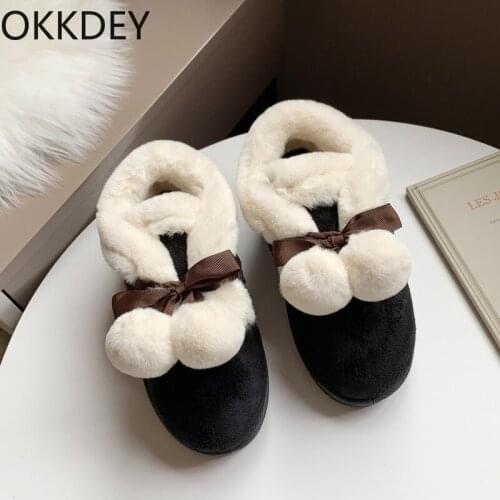 YSHUNIJ Womens 2021 adhesive shoes fashion Korean wool ball new boots winter Joker cute short tube plus velvet new boots