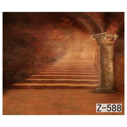 Mysterious Interior Backdrop, 10ft x 10ft Hand Painted muslin Photography Background,photo studio background backdrop