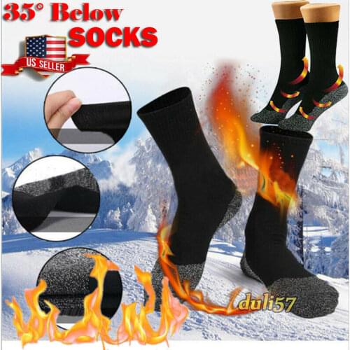 Winter Men Males Casual Durable Woven Aluminized Fibers Warm Thick Hermal 35 Below Socks Outdoor Ski Activity Wear