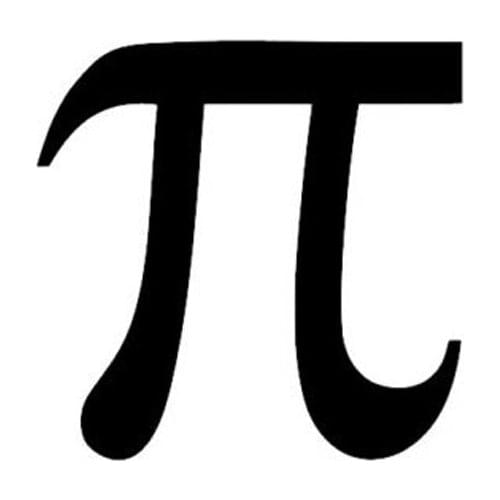 12.3cm*12.1cm PI Symbol Fashion Motorcycle Vinyl Car Styling Car Sticker Black/Silver S3-5673