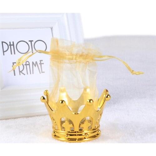 12pcs Golden Crown Candy Gift Bag Chocolate Treats Packaging Bag Container Wedding Birthday Baby Shower Party Favor Decoration