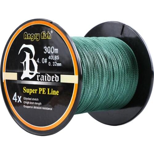 300m 4 Braid Fishing Line 12LB-80LB Braided Wire Multifilament Fishing Wire On For Saltwater Freshwater Fishing Line Dark Green