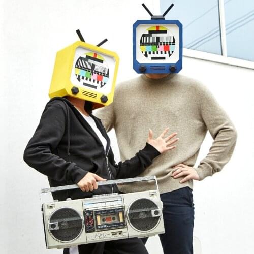 3D Paper model Mask Fashion Costume Cosplay DIY Paper Craft Model Mask Halloween Prom Party Gift Ji ji TV nostalgia classic