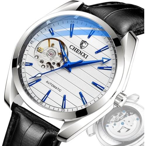 Mens Watches Steeldive Tourbillon Hollow Out Automatic Watch Men Leather Strap Skeleton Men Mechanical Wristwatches Reloj Hombre
