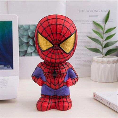Marvel Figures Piggy Bank Spiderman Iron Man Captain America Hulk Avengers Coin Piggy Bank Creative Vinyl Action Figures Gift
