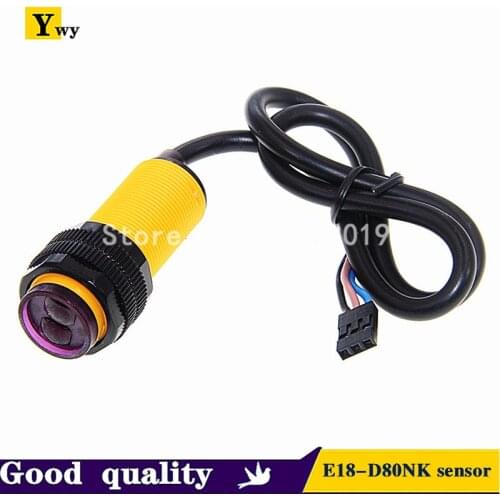 E18-D80NK Infrared Obstacle Avoidance Photoelectric Sensor Proximity Switch 3-80cm Detection Range Adjustable With Dupont head
