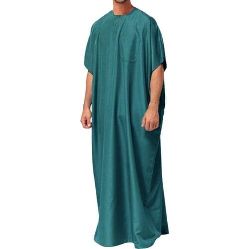 V-neck Short Sleeve Men Robe Simple Solid Color Smooth Loose Robe Traditional Clothing Elegant Breathable Men Loose Robe