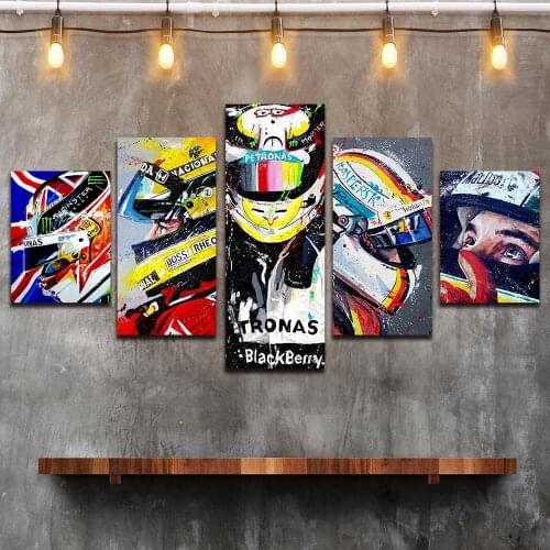 Canvas Paintings on The Wall Art Racer Helmet Posters and Prints Modern Pictures for Living Room No Frame