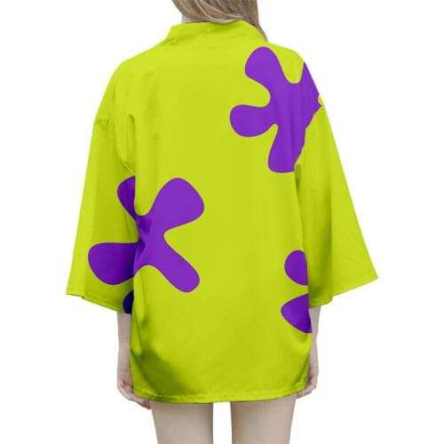 3D Anime Patrick Star Kimono Haori Yukata Cosplay Women/Men Summer Casual Cool Streetwear Shirt Japanese Clothing Asian Clothes