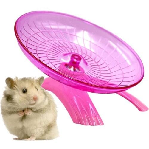 Pet Hamster Flying Saucer Exercise Wheel Hamster Mouse Running Disc Toy Cage Accessories
