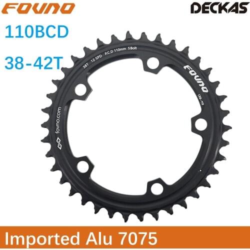 Fovno Deckas Chainring Round 110BCD for force red rival s350 s900 38 40 42 Tooth Road Bike for sram cx gravel quarq 110 bcd