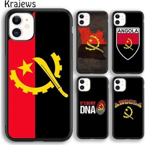 Krajews Angola Flag soft Phone Case Cover For iPhone 5s SE 2020 6s 7 8 plus X XS XR 11 12 mini pro max coque Shell