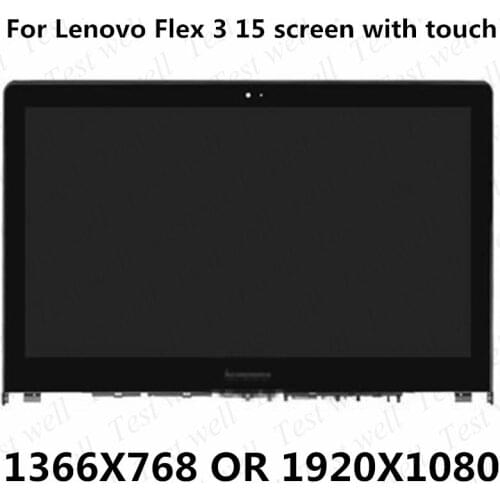 Original 15.6"HD OR FHD LED Display Touch Digitizer LCD Screen Replacement Assembly Bezel For Lenovo Flex 3 15 15D 3-1570 3-1580
