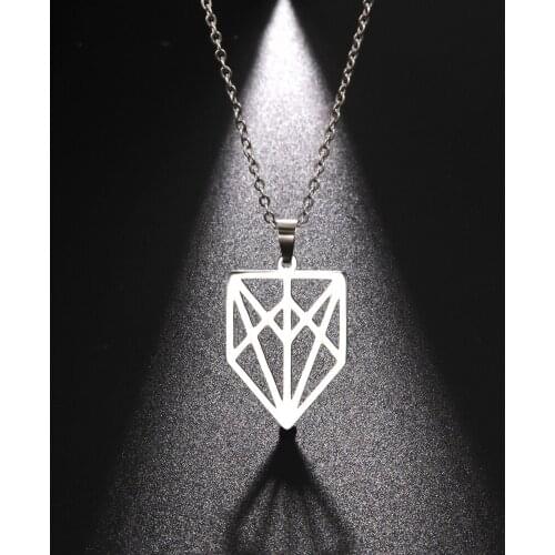 LIKGREAT Codex Aristarchus Necklaces Stainless Steel geometry Silver Color Chain Necklace Women Men Choker Statement Jewelry