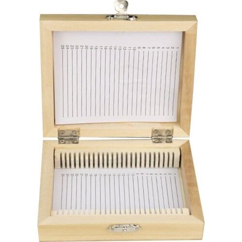 Professional Wooden Microscope Slides Box 25pcs Microscope Slides Case Storage Holder