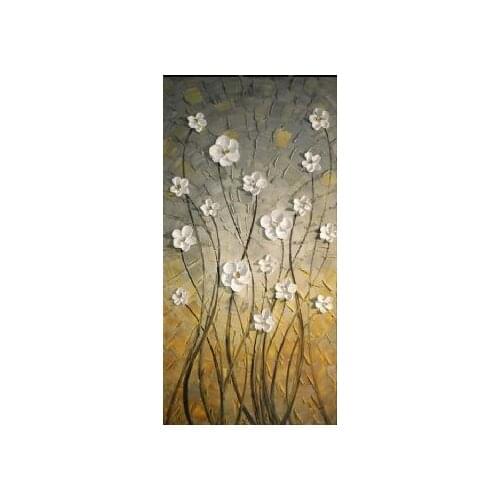 Hand Painted Oil Painting Once Upon A Time-Floral Oil Painting Wall Art-Modern Oil Painting On Canvas Art Wall Decor