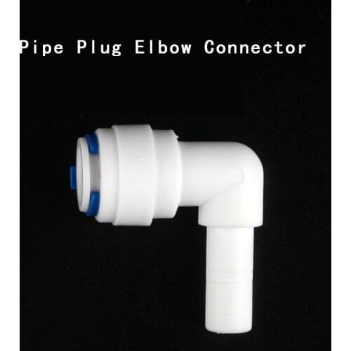 Hose Quick Connection 1/4" Pipe Plug Elbow Connector RO Water Reverse Osmosis Aquarium System Connector Fitting 1 Pcs